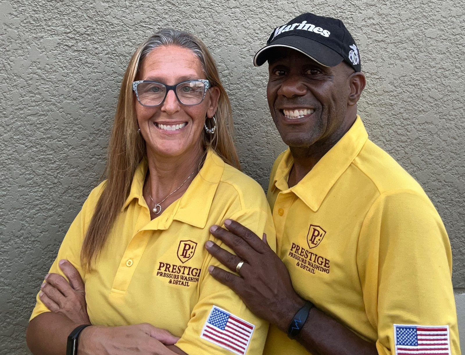 Ben and Carrie Smith, owners of Prestige Pressure Washing & Detail