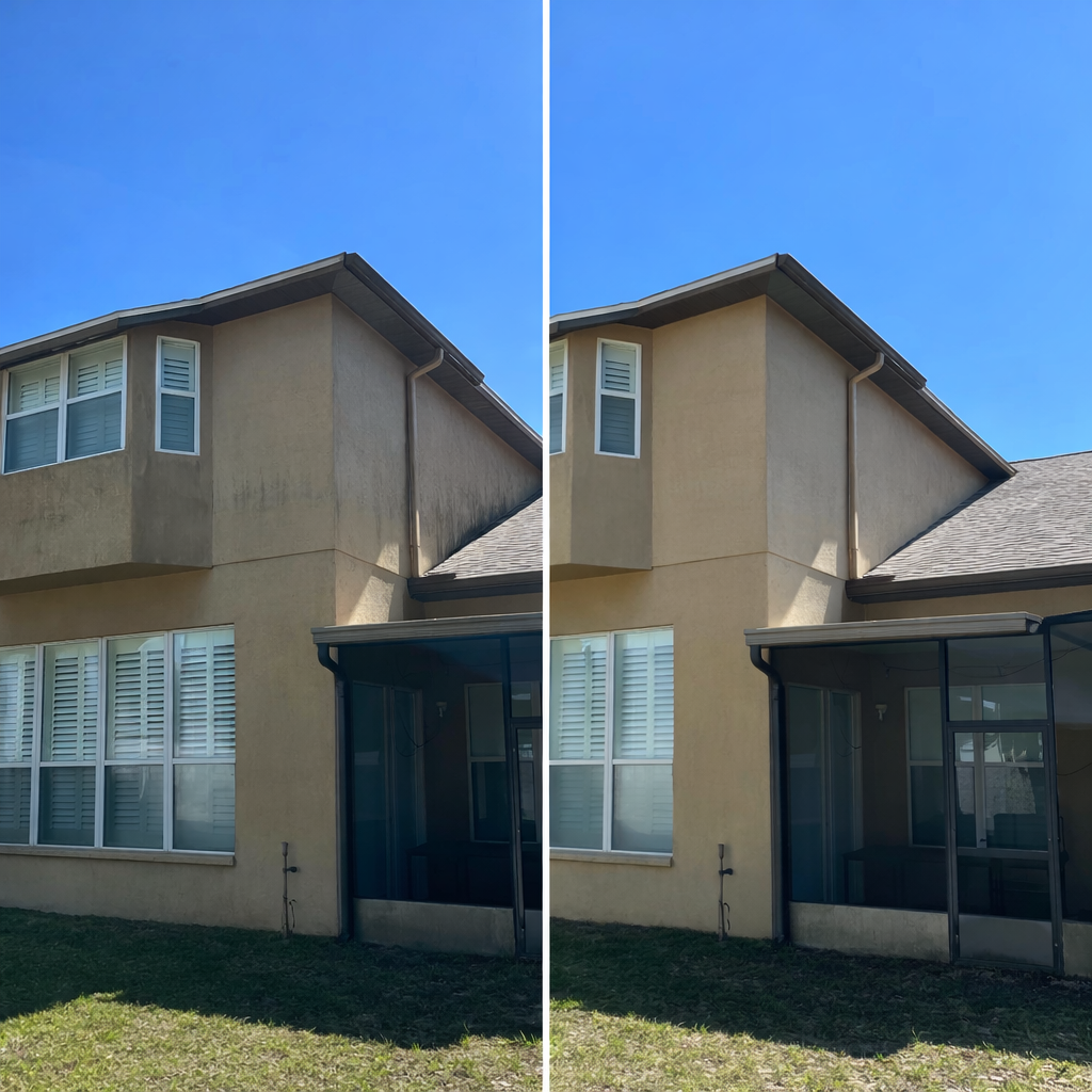 before and after pressure washing homes in brandon florida prestige pressure washing